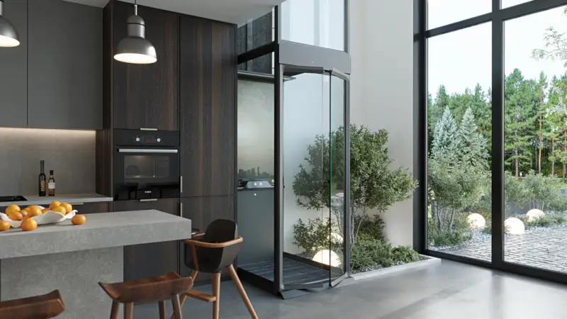 AHLCO kitchen with garden view